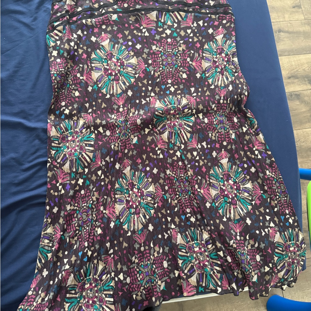 Ba&Sh Pink And Green Maxi A-Line Skirt